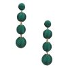 Women 227 Earrings | Emerald Silk Thread Wrap Bobble Earrings