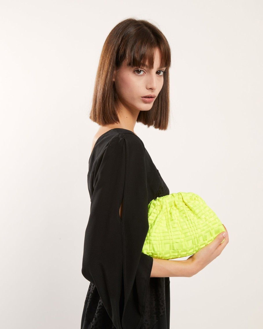 Women Maria La Rosa Clutches | Neon Yellow Mini Game Clutch Bag