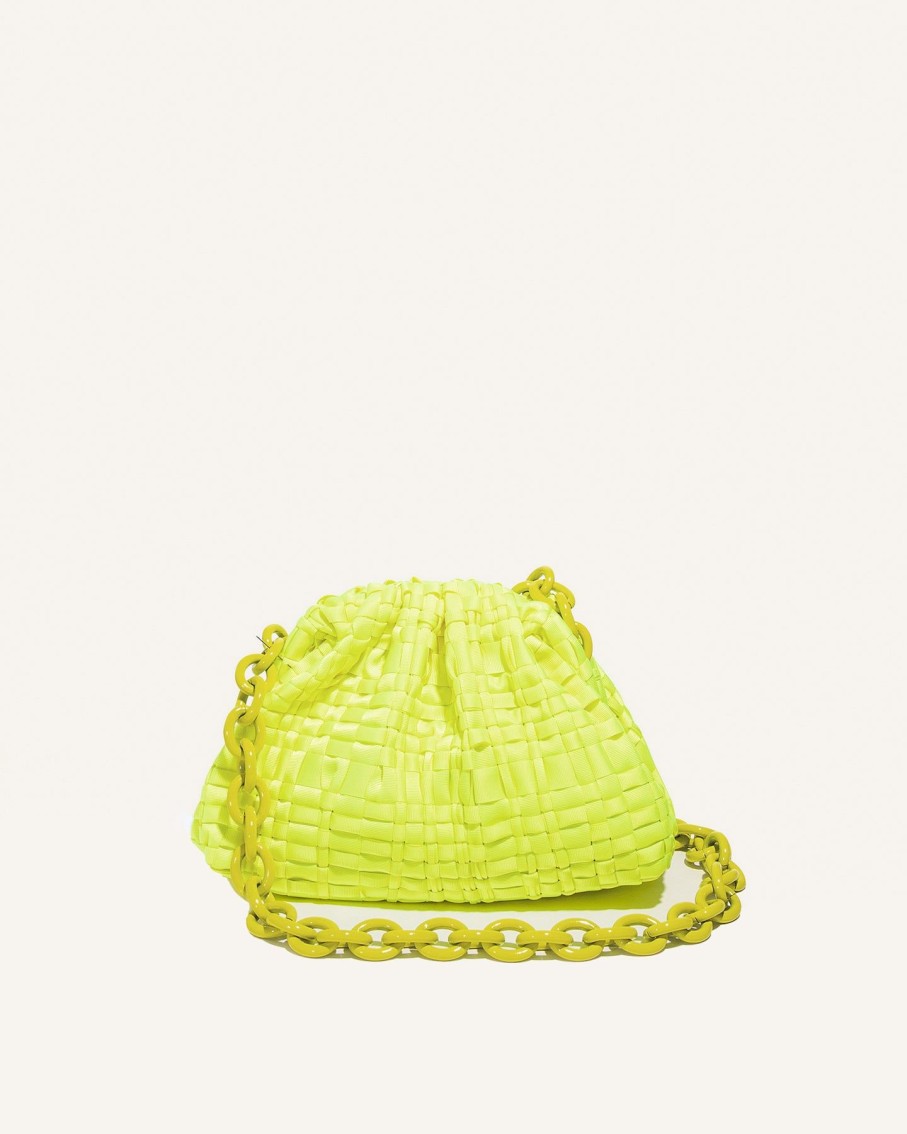 Women Maria La Rosa Clutches | Neon Yellow Mini Game Clutch Bag