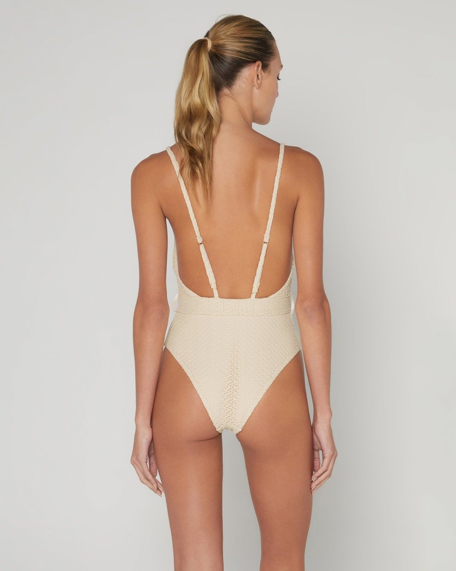 Women Palmacea Swimwear & Beachwear | Fiori Nilo Ivory Swimsuit