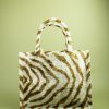 Women AYCA DESIGN Totes | Light Tiger Print Silk Velvet Ikat Large Tote Bag