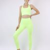 Women BLAIZ Activewear Activewear | Neon Green Stephanie High Rise Leggings