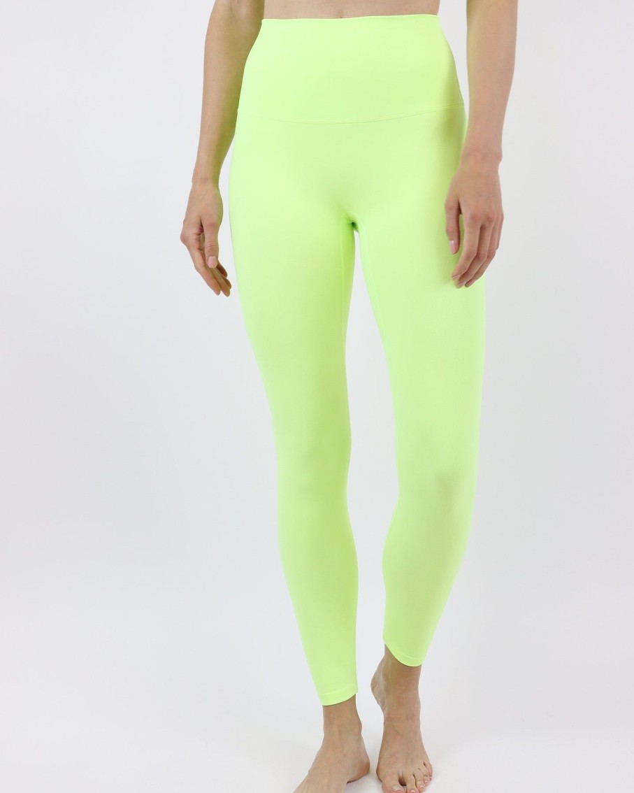 Women BLAIZ Activewear Activewear | Neon Green Stephanie High Rise Leggings