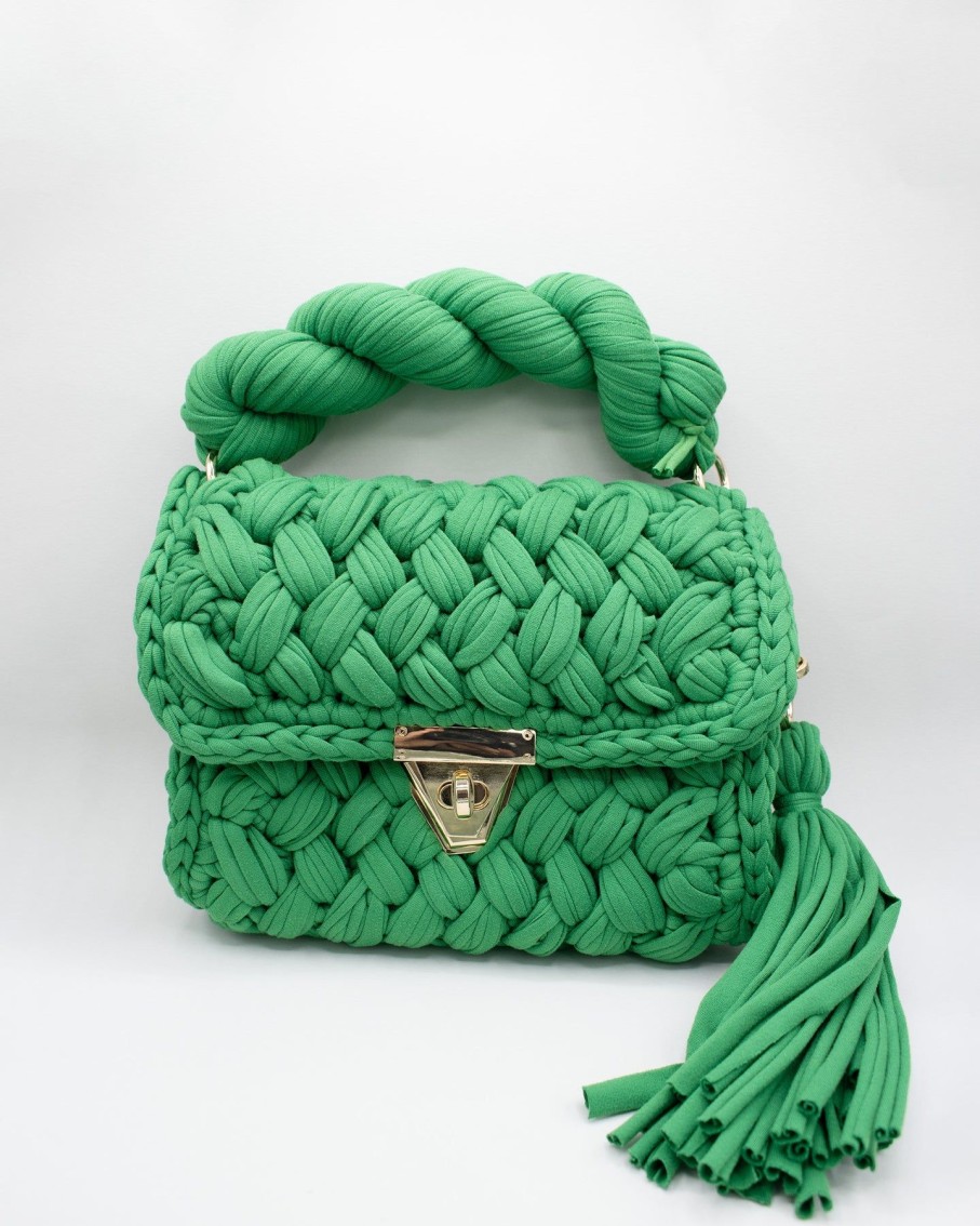 Women Tabitha Cross-Body Bags | Catalina Hilo Green Crochet Bag