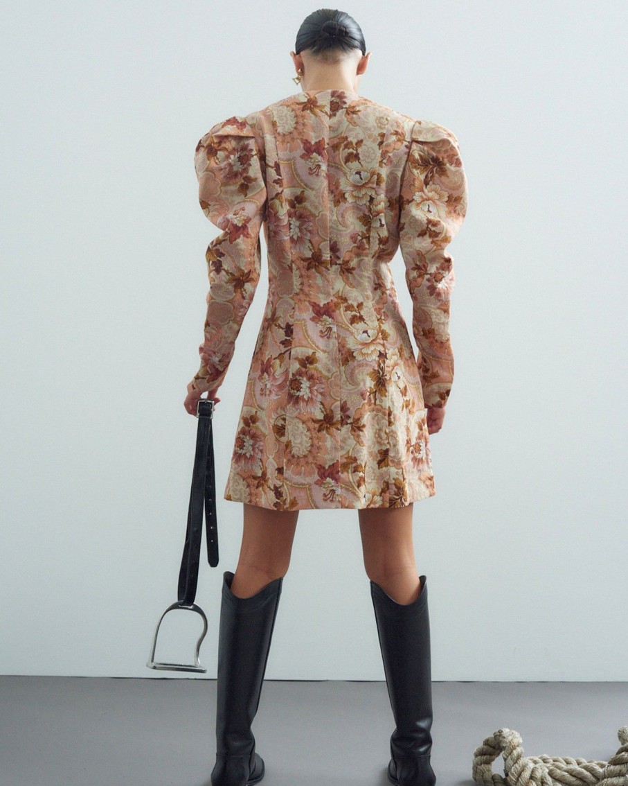 Women Alemais Dresses | Phillipa Floral Print Puff Sleeve Mini Dress