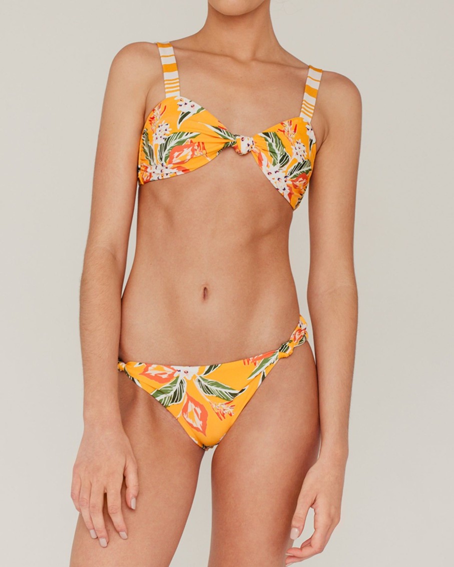 Women Palmacea Swimwear & Beachwear | Yellow Heli Bikini Top