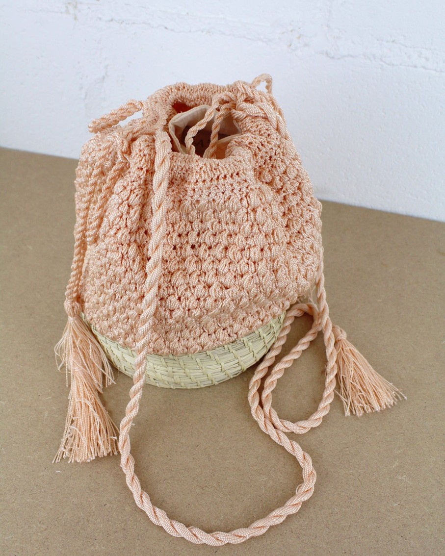 Women Ka'imima Cross-Body Bags | Peach Woven Pouch Bag