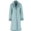 Women Arara for BLAIZ Coats & Jackets | Mint Green Faux Shearling Reversible Coat