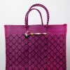 Women Petate Beach Bags | Pink Tote Bag