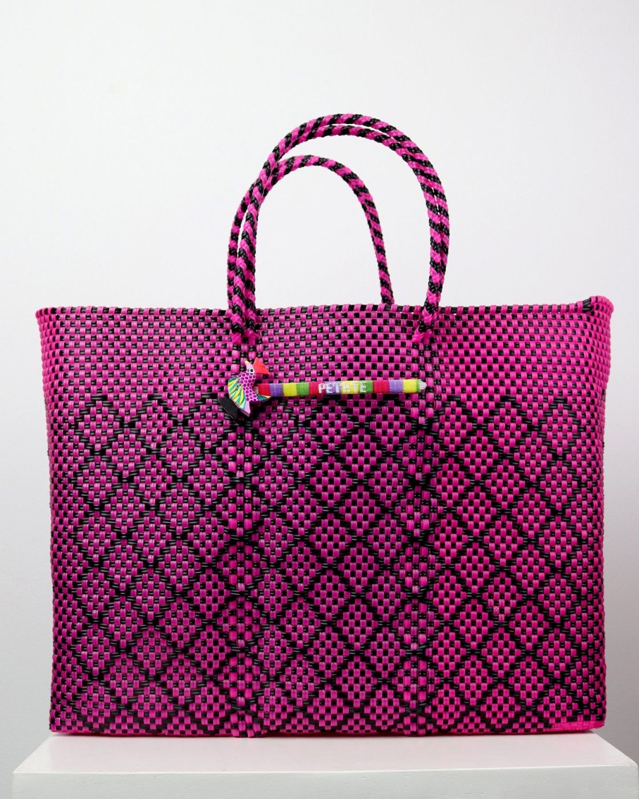 Women Petate Beach Bags | Pink Tote Bag