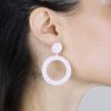 Women BLAIZ Earrings | White Arara Beaded Hoop Earrings™