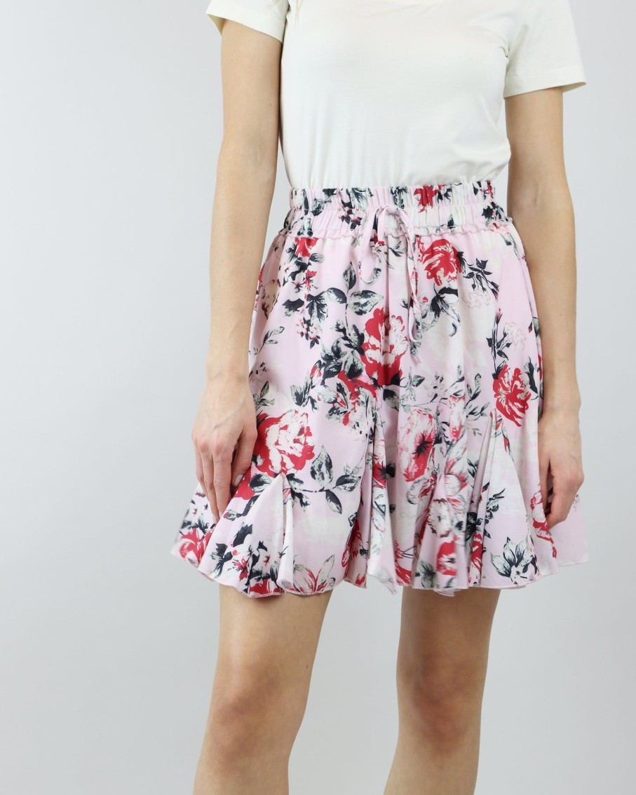 Women Blaiz Skirts | Floral High Waist Skater Skirt