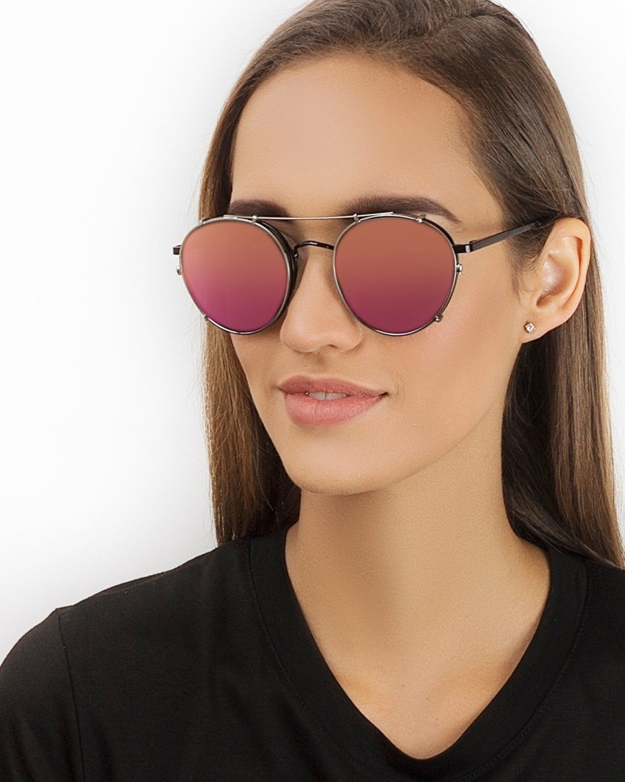 Women Sienna Alexander Sunglasses | Shoreditch Rose Gold Clip On Sunglasses