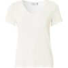 Women Lemon Basics Activewear | White Linen Blend Short Sleeve T-Shirt