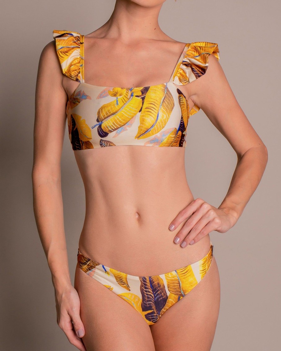 Women Ostra Brasil Swimwear & Beachwear | Banana Leaves Bikini Bottom