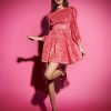 Women CeliaB Dresses | Cotalba Red And Pink Dress