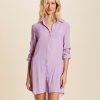 Women Cia Maritima Dresses | Lilac Lisos Shantung Shirt Dress