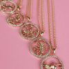 Women 227 Necklaces | Astrology Rhinestone Medallion Necklace