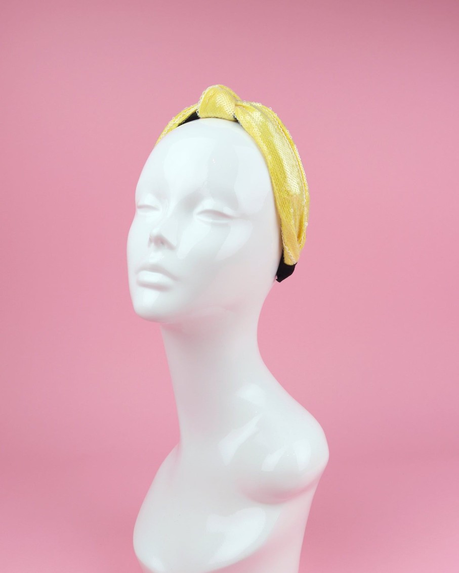 Women 227 Hair Accessories | Yellow Sequin Headband