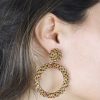 Women BLAIZ Earrings | Crystal Red Arara Hoop Earrings