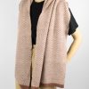 Women 227 Hats, Gloves & Scarves | Terracotta Chevron Knit Scarf