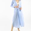 Women Palmacea Dresses | Sky Blue Cotton Wrap Shirt Cover-Up