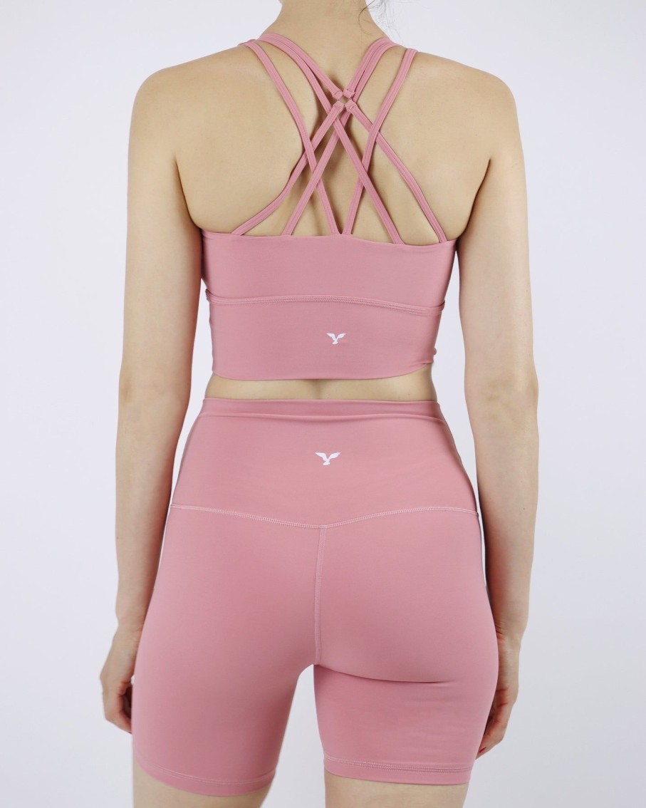 Women BLAIZ Activewear Activewear | Pink Flamingo Callie V Waist Shorts