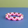 Women 227 Bracelets | Fuchsia Pink Zig Zag Enamel Bracelet