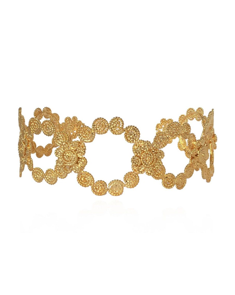 Women Ana Carolina Valencia Necklaces | Gold Tropicalia Crown Choker