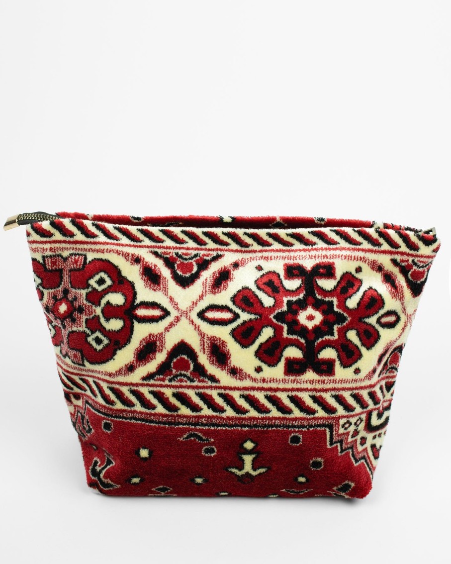 Women Blaiz Clutches | Layla Red Velvet Pouch Bag