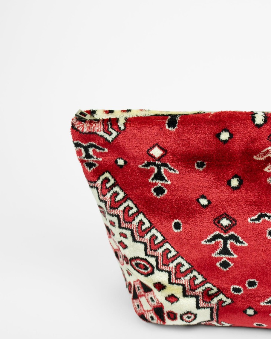 Women Blaiz Clutches | Layla Red Velvet Pouch Bag * Hyrwyddodillad