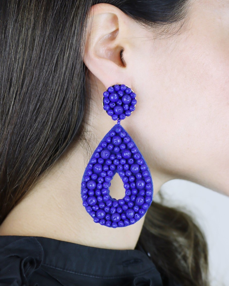 Women BLAIZ Earrings | Cobalt Blue Beaded Earrings™