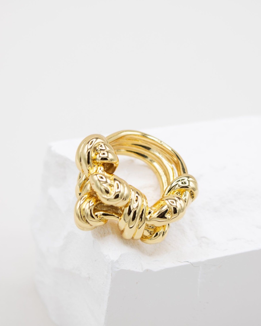 Women 227 Rings | Knotted Gold Aurora Twist Ring