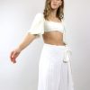 Women Agua De Coco Skirts | Off-White Wrap Maxi Skirt