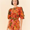 Women Farm Rio Shirts & Blouses | Blooming Garden Orange Blouse