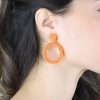 Women BLAIZ Earrings | Orange Arara Beaded Hoop Earrings™