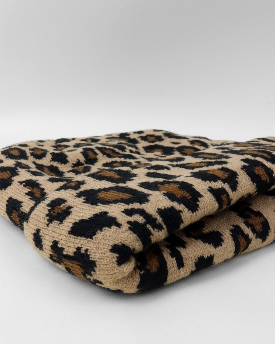 Women 227 Hats, Gloves & Scarves | Beige Leopard Beanie Hat