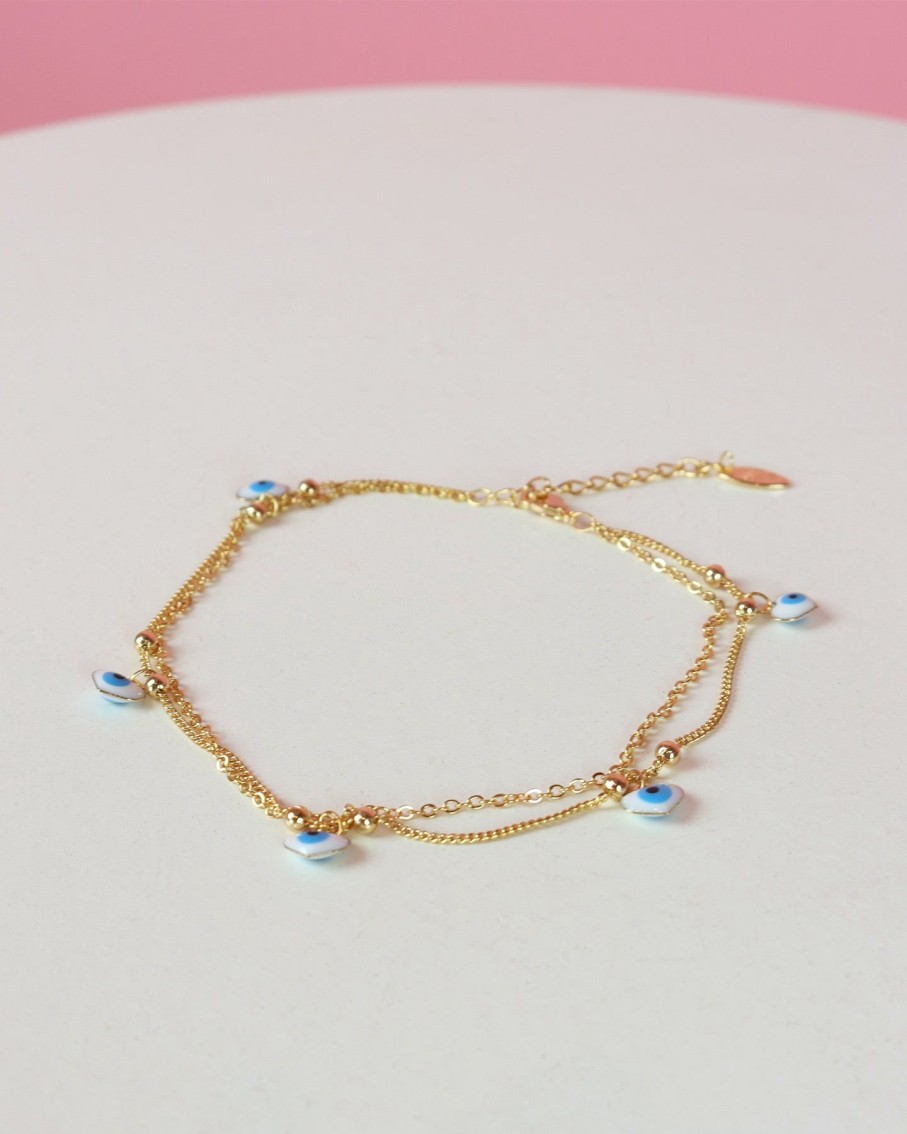 Women 227 Anklets | Heart Evil Eye Anklet