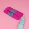 Women BLAIZ Mexico Clutches | Pink & Turquoise Pom Pom Clutch