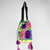 Women BLAIZ Beach Bags | Flora Neon Flower Woven Bucket Bag