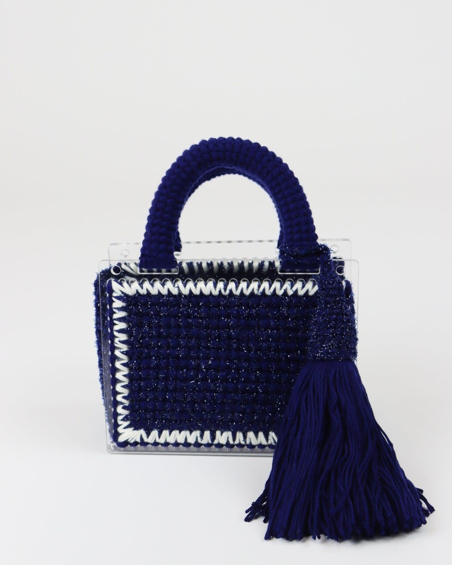 Women 227 Cross-Body Bags | Navy Tassel Cross-Body Handbag