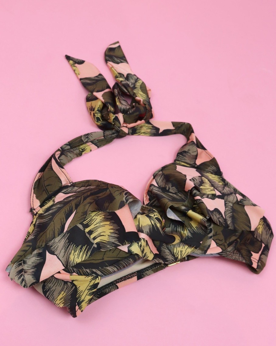 Women Salitre Swimwear Swimwear & Beachwear | Tropical Leaves Cup Bikini Top