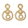 Women Ana Carolina Valencia Earrings | Gold Gardenia Crown Pearl Earrings