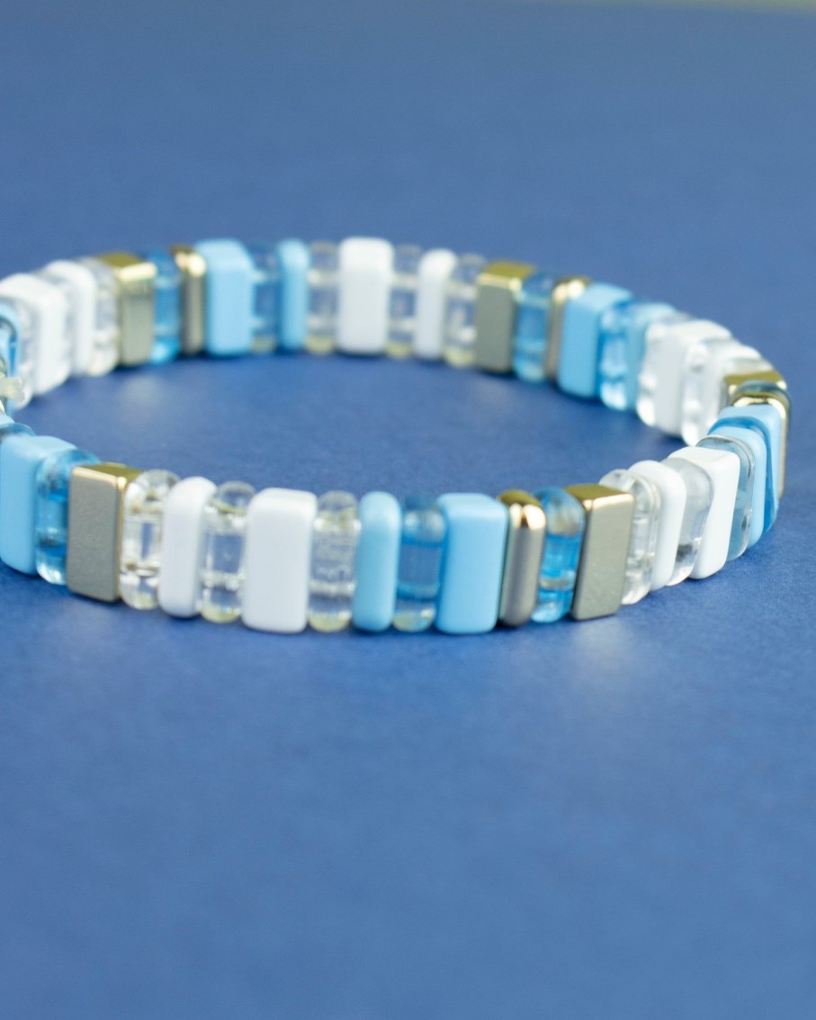 Women 227 Bracelets | Baby Blue Translucent Enamel Bracelet