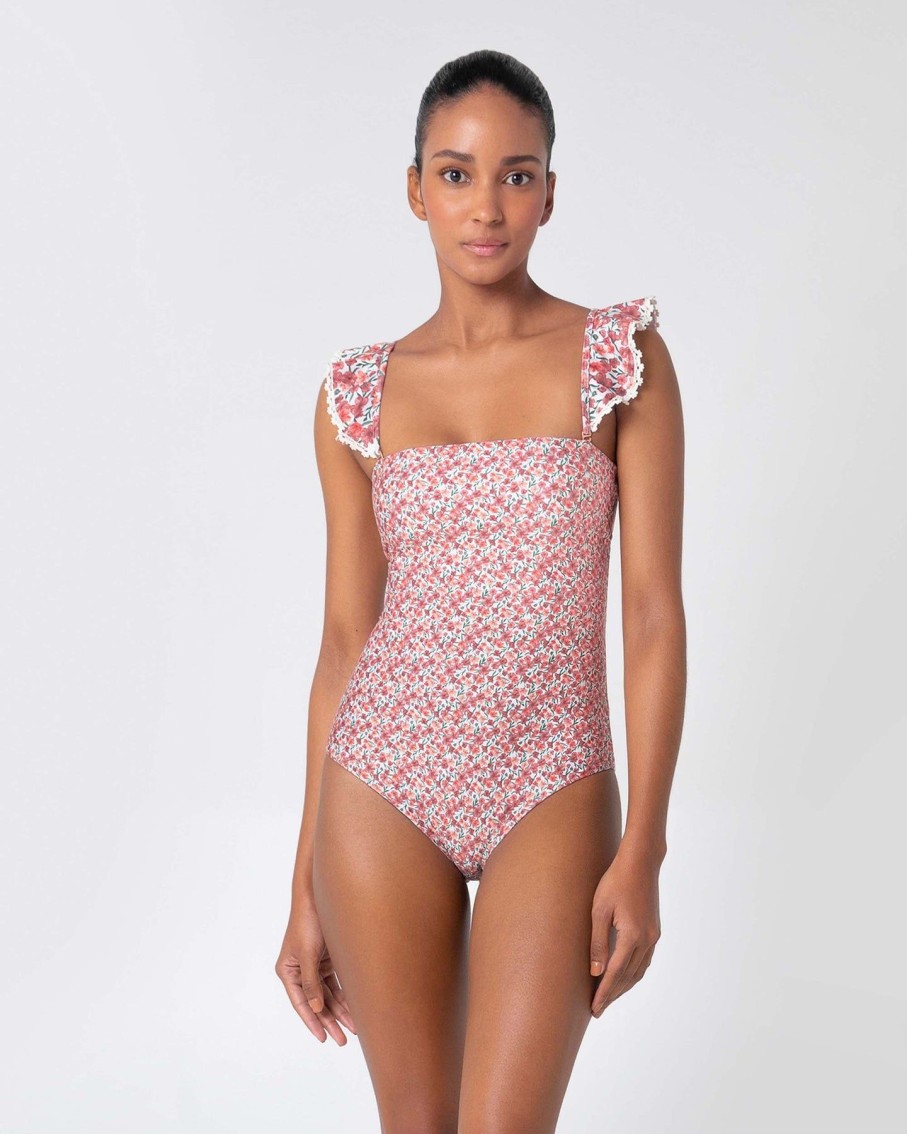 Women Palmacea Swimwear & Beachwear | Malva Floral Swimsuit