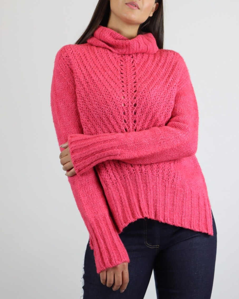 Women Cecilia Prado Jumpers & Cardigans | Raspberry Sweater