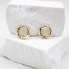 Women 227 Earrings | Gold Mini Textured Hoop Earrings